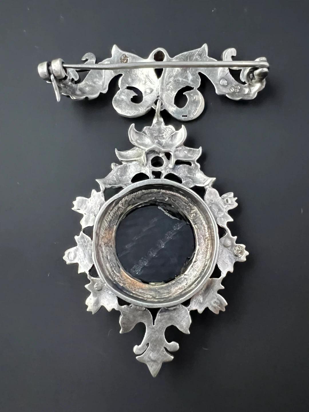 Vintage Art Deco Style 925 Sterling Silver Brooch - photo 3