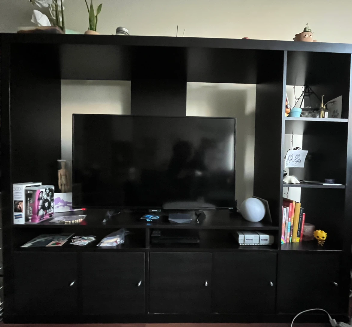 TV stand with storage (Kallax)