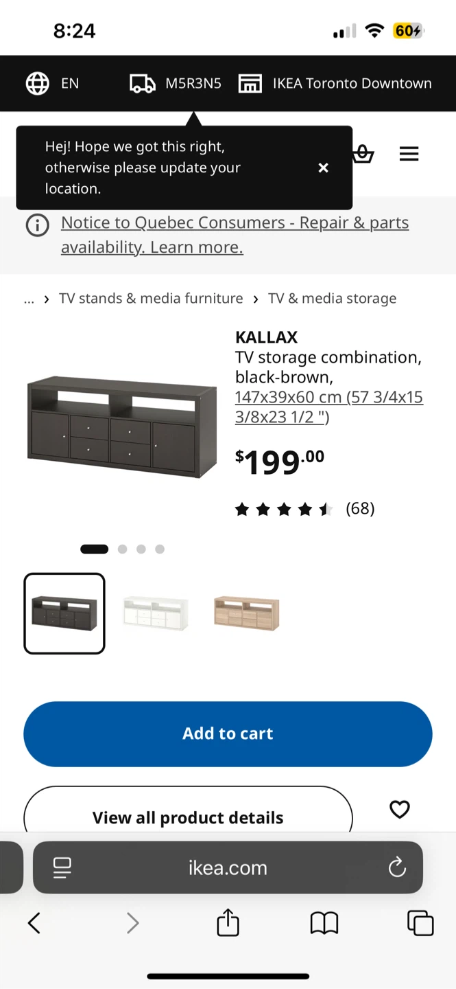 TV stand with storage (Kallax) - photo 2