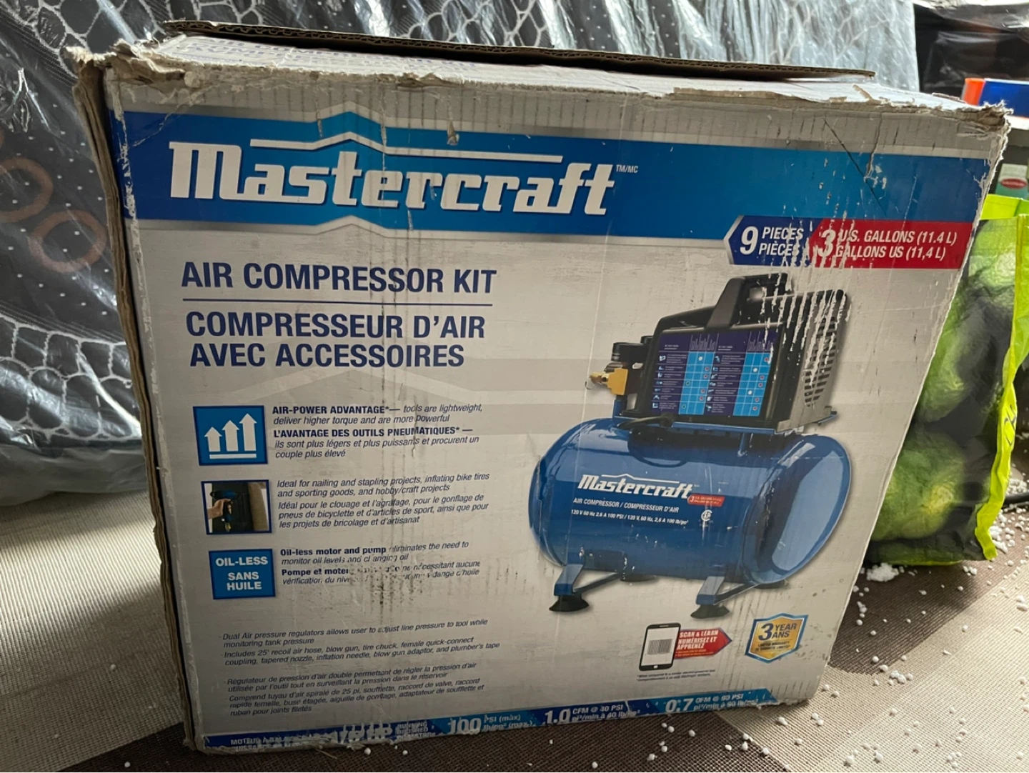 Mastercraft Air Compressor Kit with Accessories