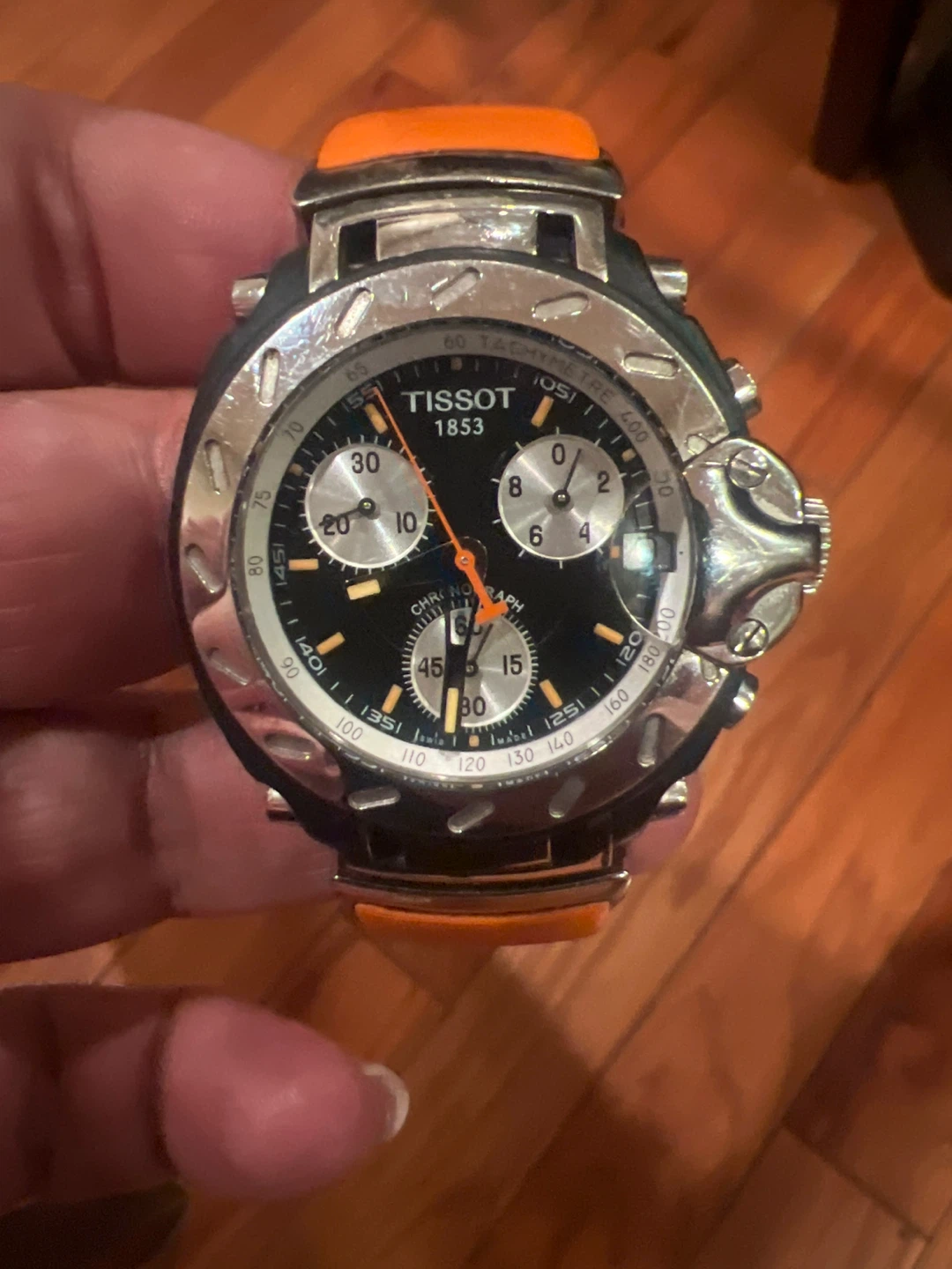 Tissot 1853 Chronograph Orange Strap Watch