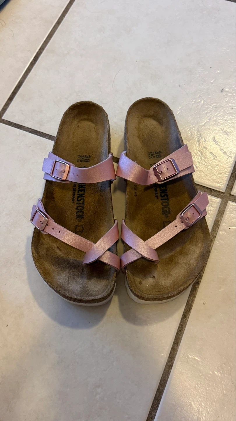 Birkenstock Pink Metallic Sandals Size 38