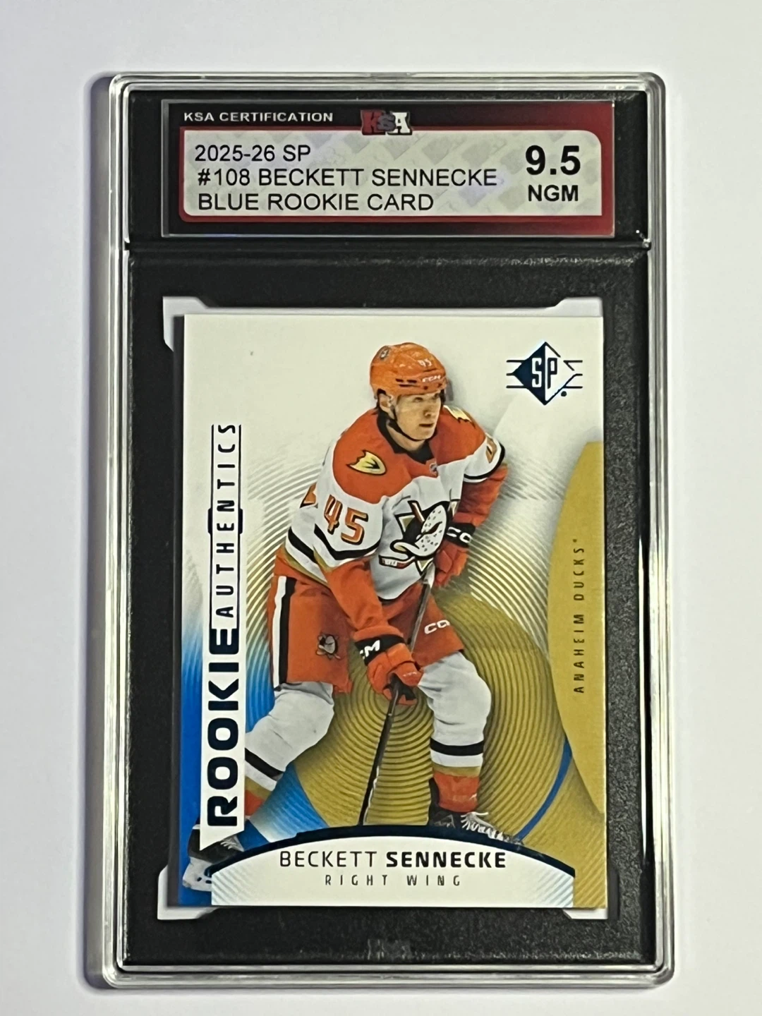 2025-26 SP Beckett Sennecke Blue Rookie Card 9.5 NGM