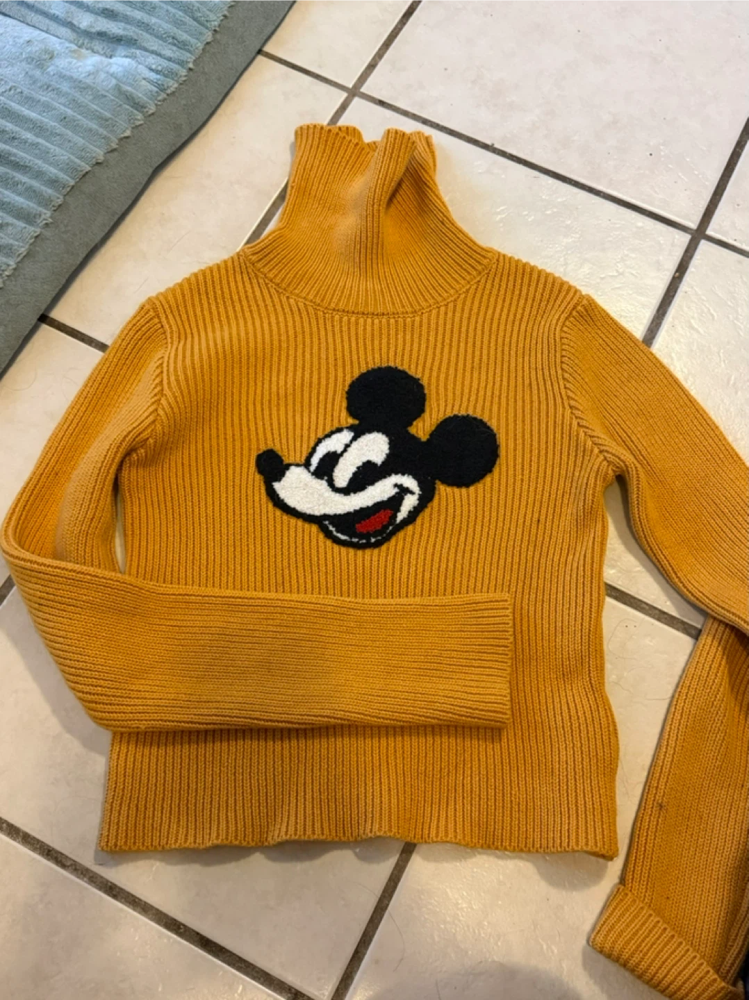 Forever 21 x Disney Mickey Mouse Yellow Turtleneck Sweater