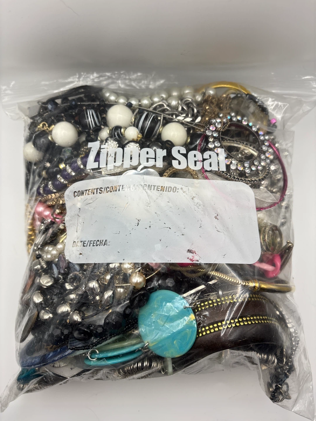 Bag of Assorted costume jewelry 3.7 kg