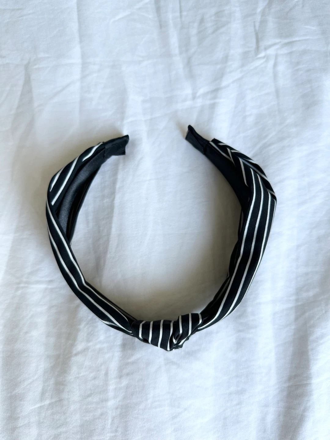 ⚽️ Striped fabric headband with knot detail - photo 2