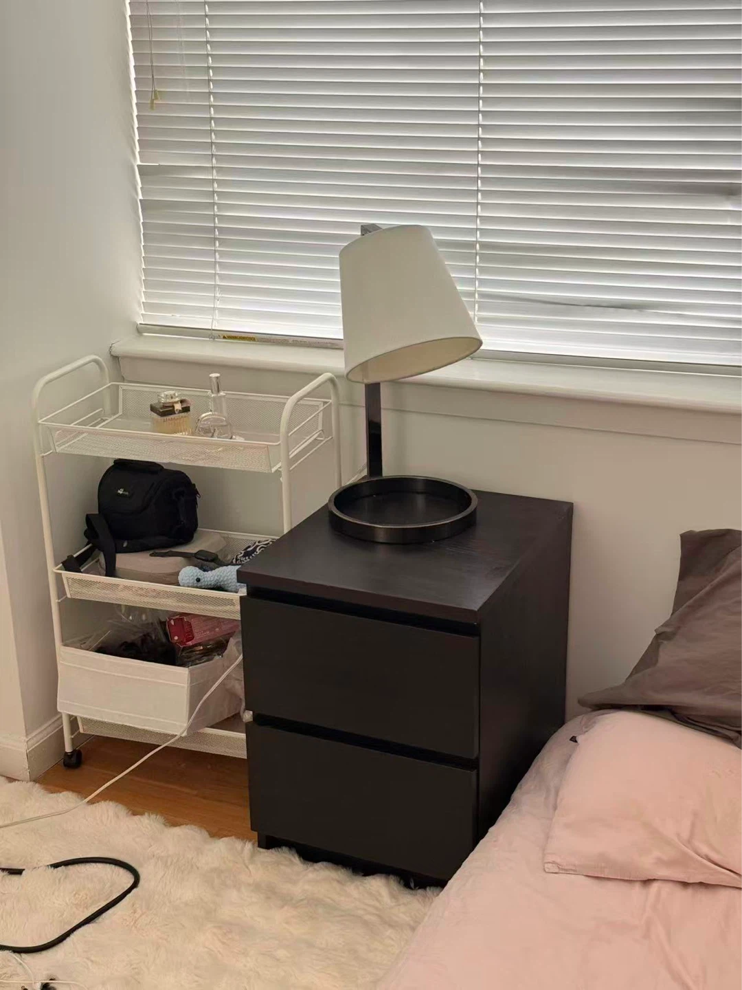 IKEA HEMNES Nightstand - Black-Brown