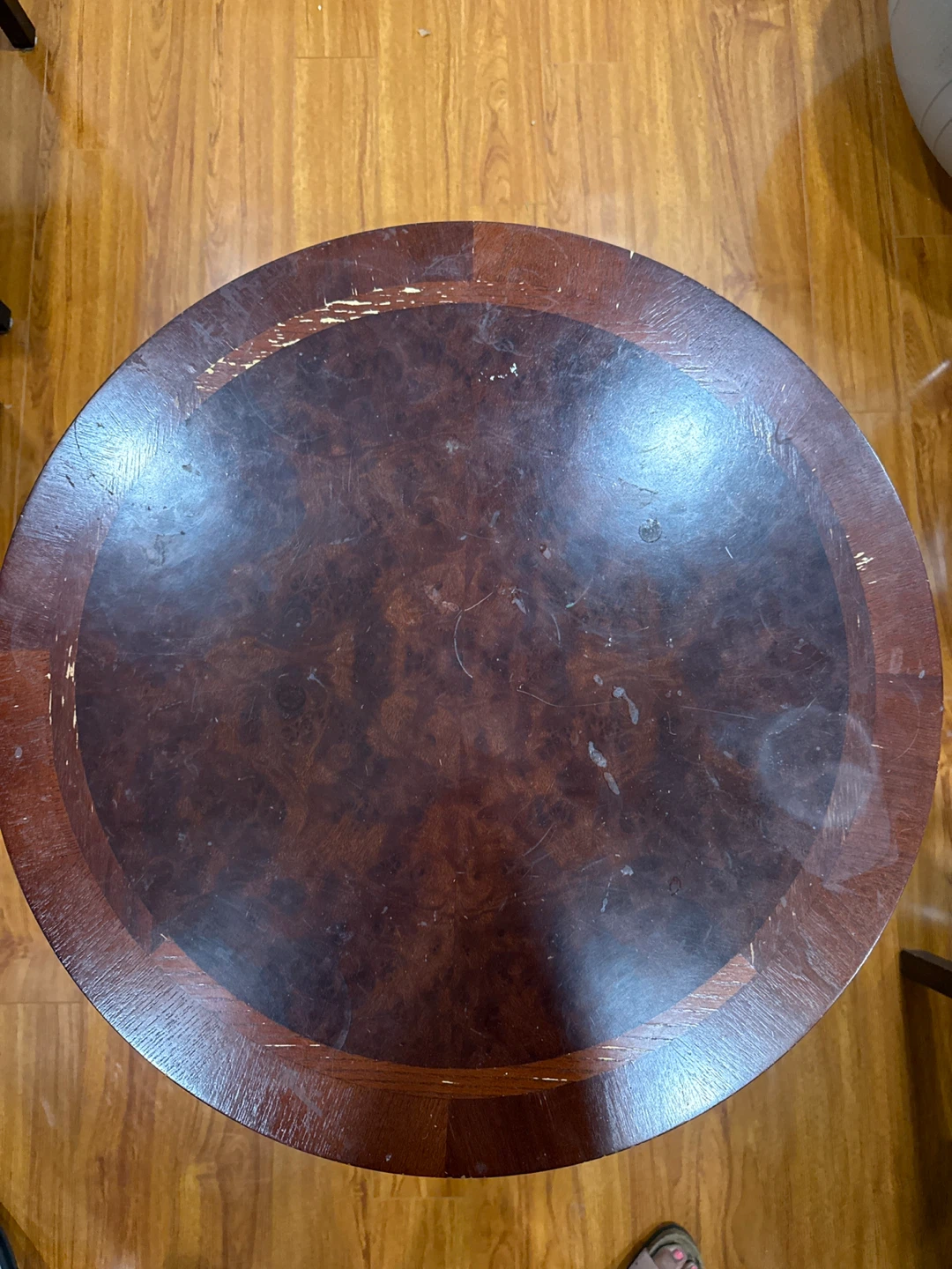 Vintage Round Side Table with Drawer - photo 2