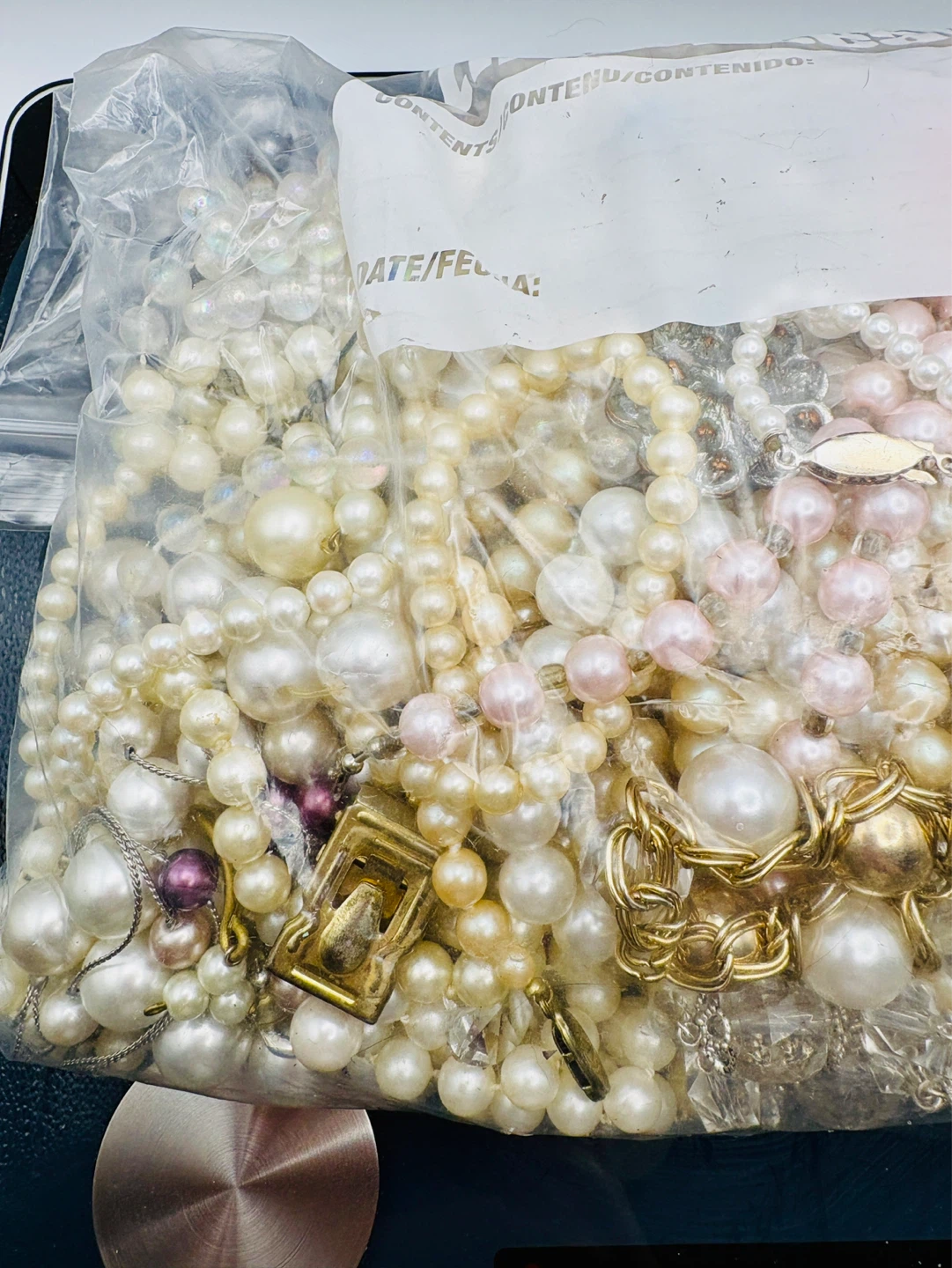 Faux pearl and clear beads for crafts - photo 2