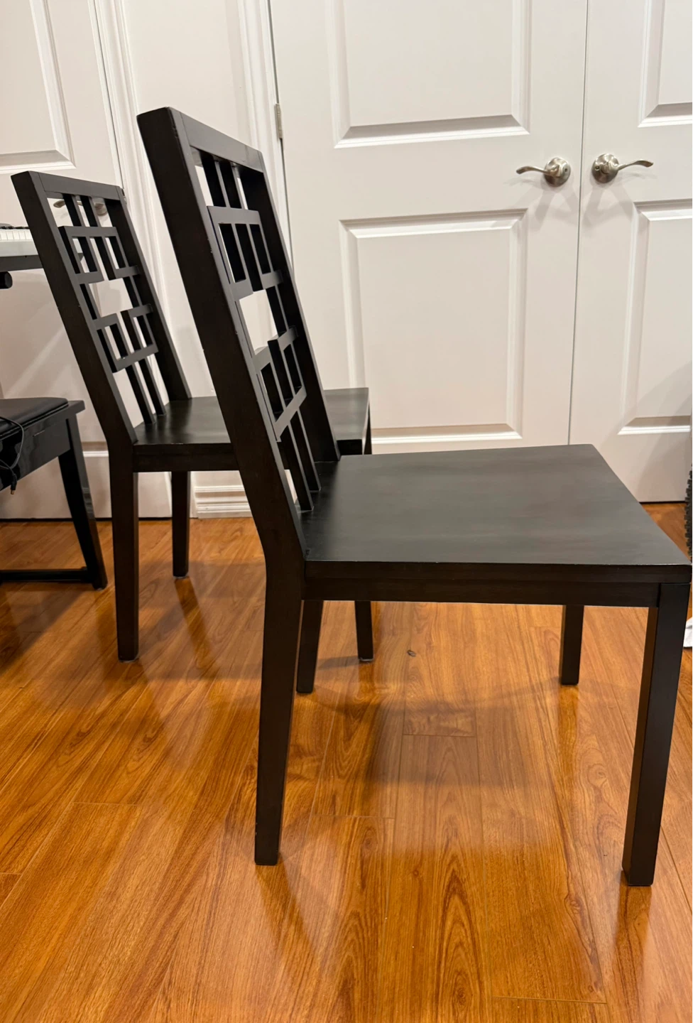 Set of 2 Black West Elm Dining Chairs - photo 2