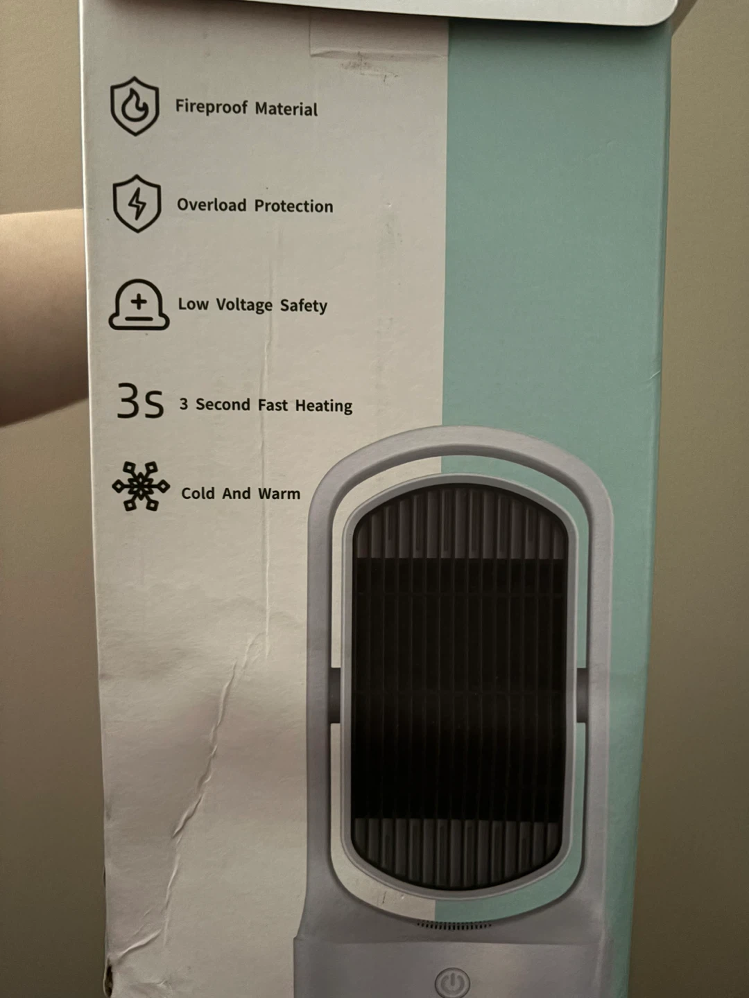 White Portable Electric Heater ⚽️ - photo 4