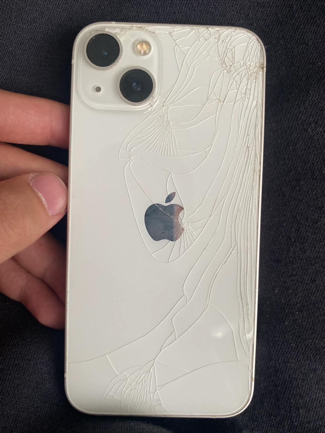 Apple iPhone 13 Original New Front but Cracked Back - White