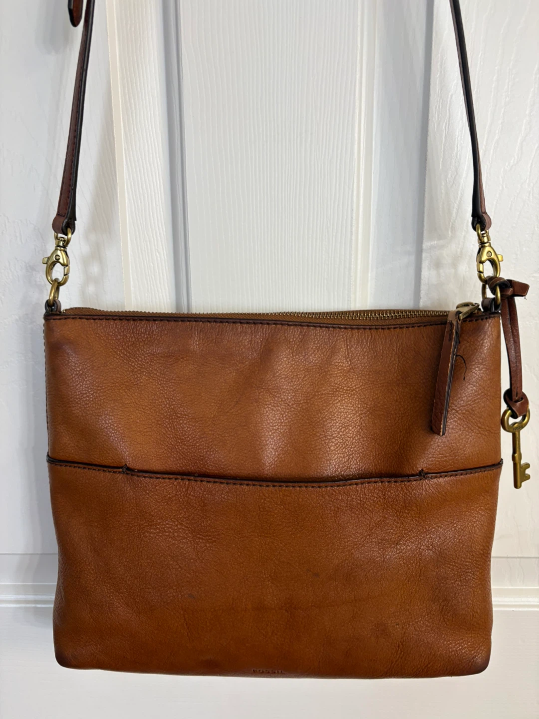 Fossil Fiona Brown Leather Crossbody Bag - photo 2