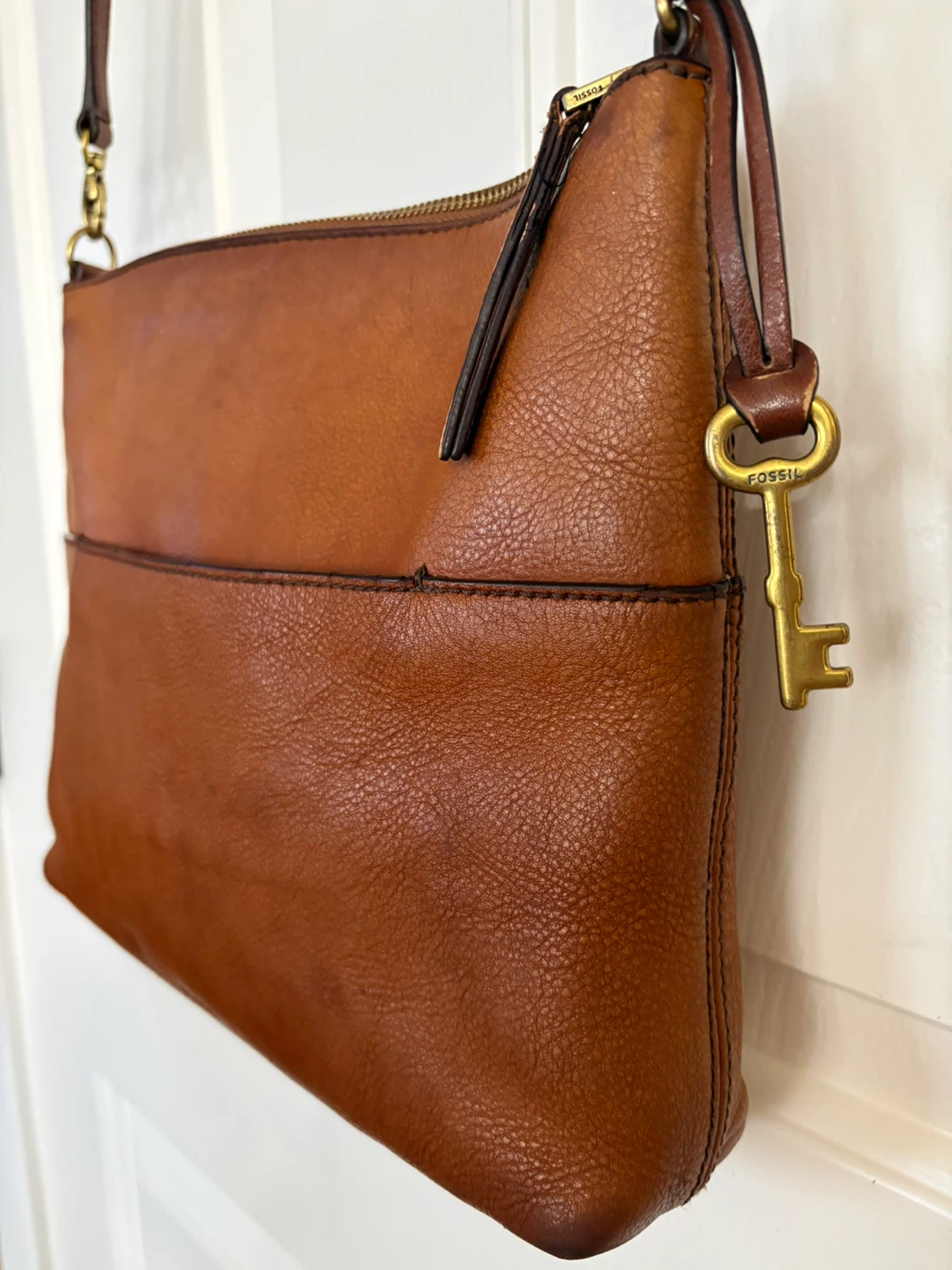Fossil Fiona Brown Leather Crossbody Bag - photo 3