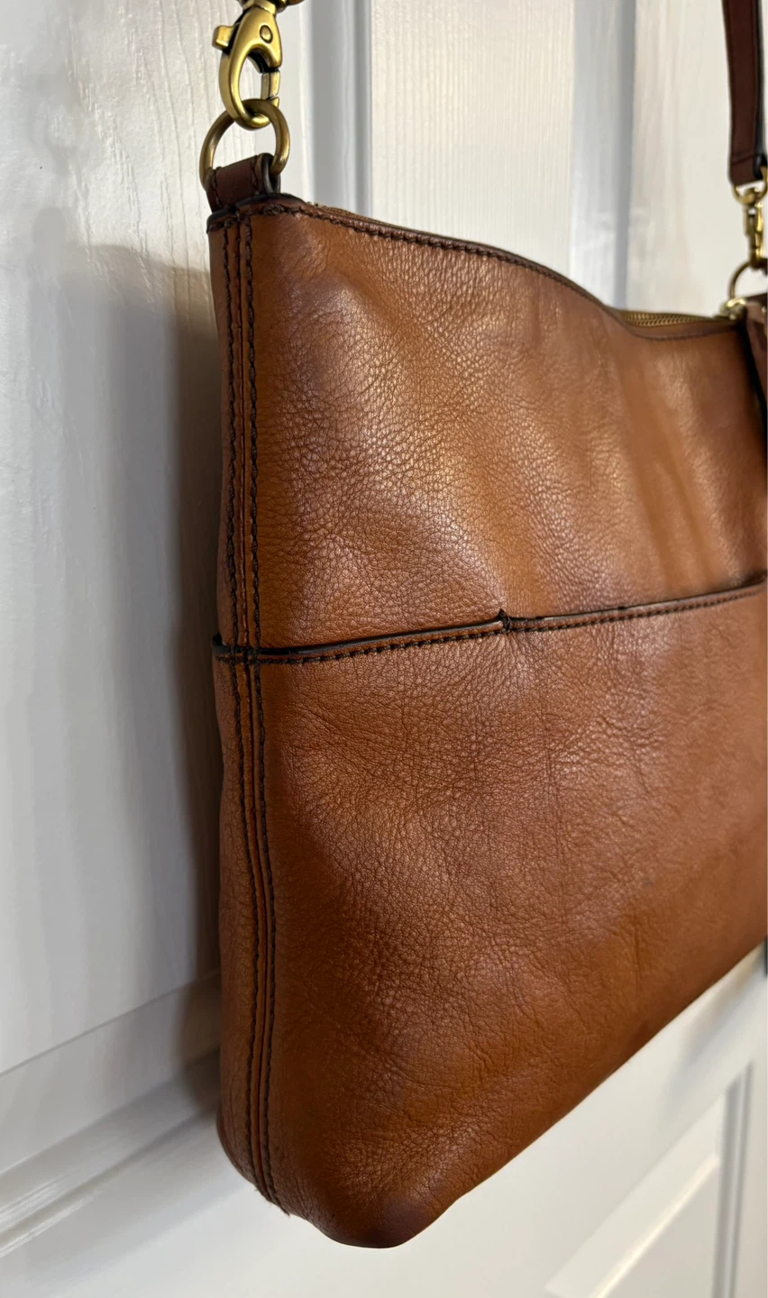 Fossil Fiona Brown Leather Crossbody Bag - photo 5