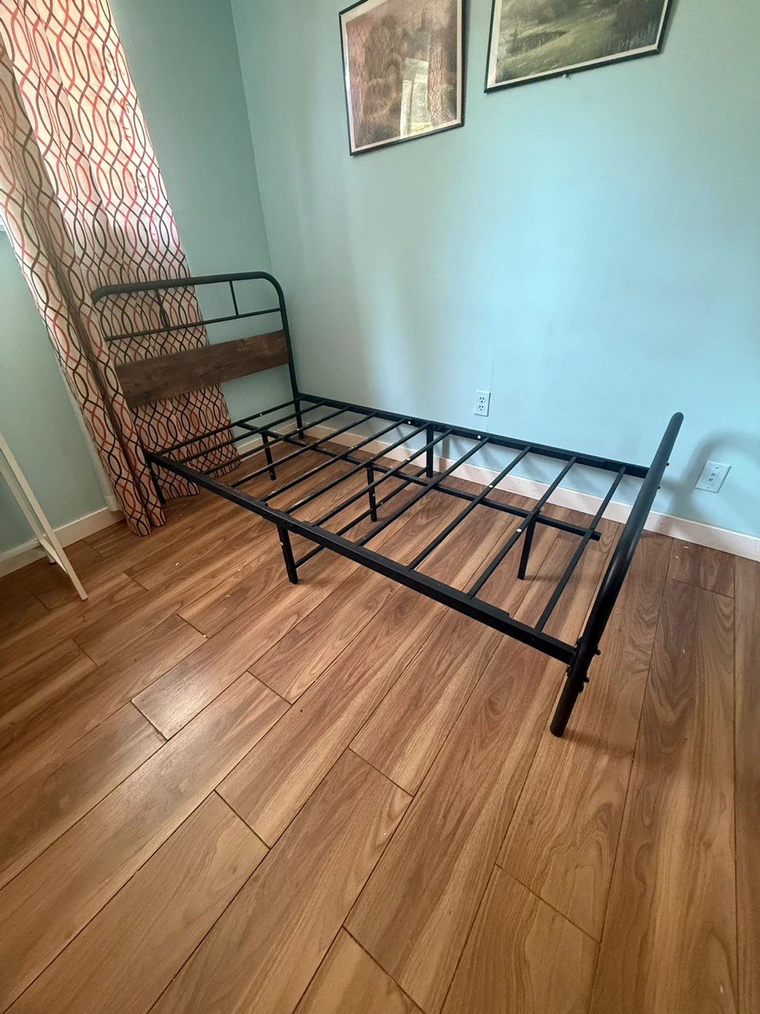 Metal Bed Frame with Wood Accents - photo 3