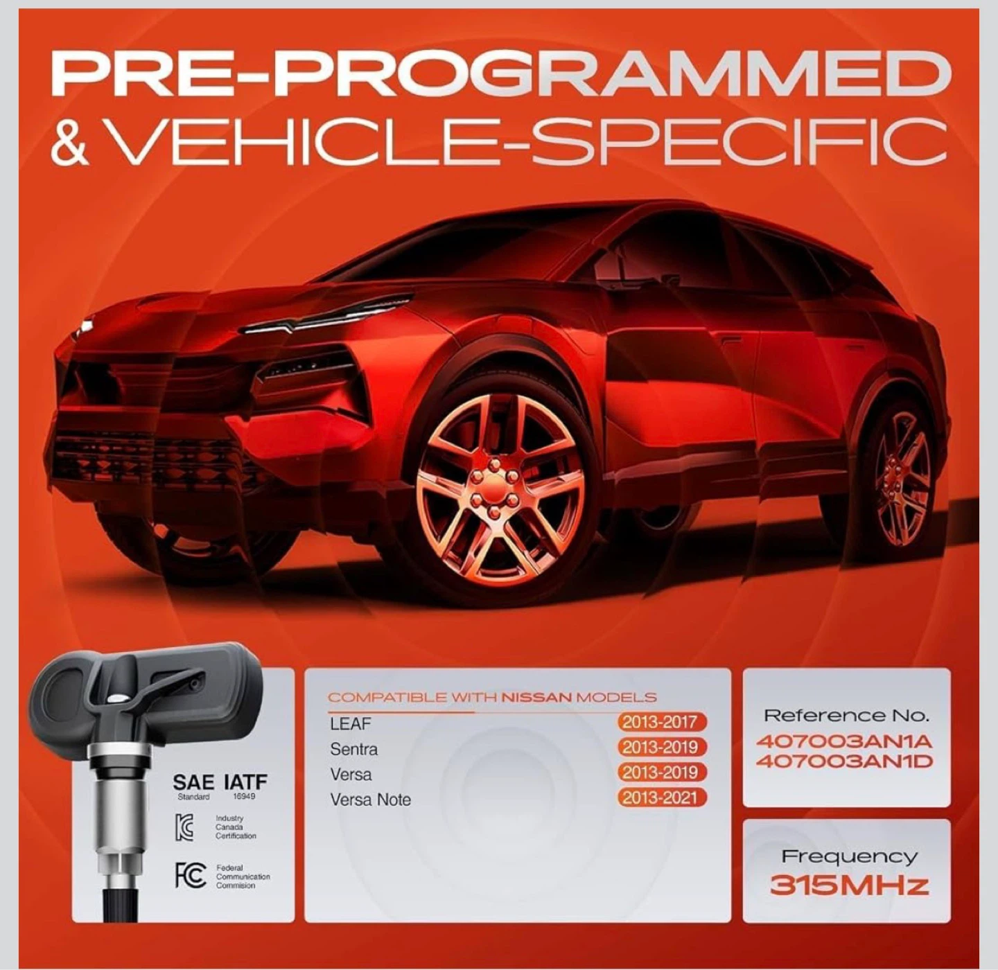 A-Premium 4-Pack TPMS Sensors 315MHz - photo 3