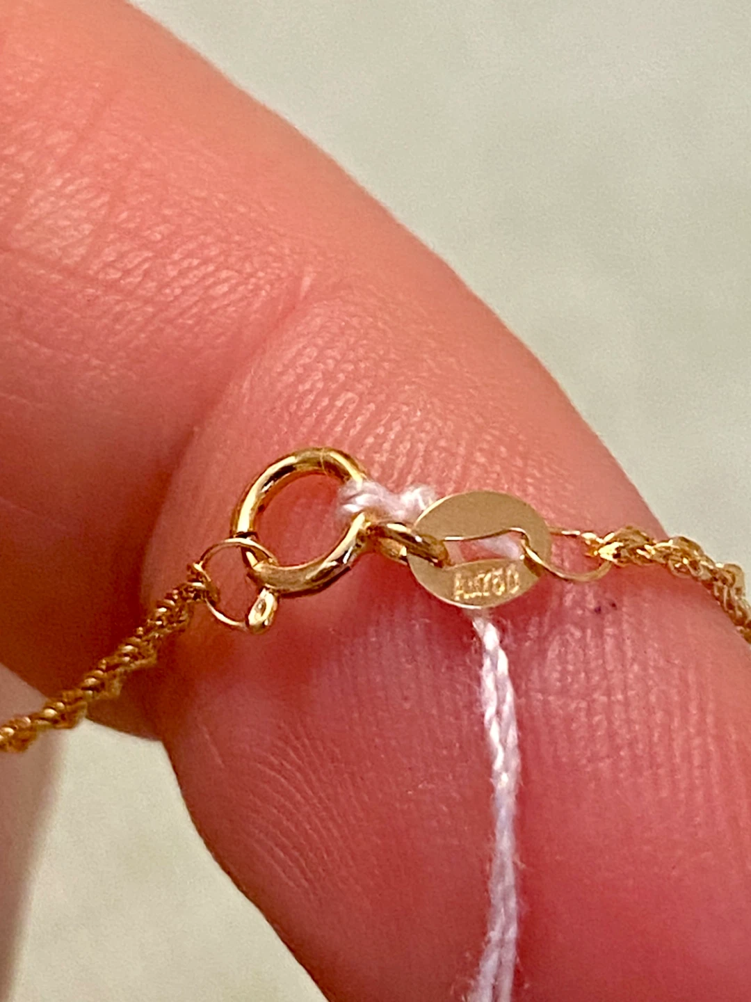 18 K Gold & Moissanites pendant necklace - photo 5