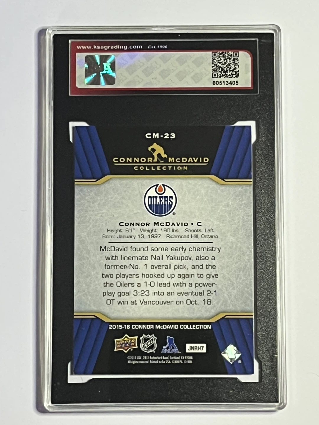 2015-16 Upper Deck Connor McDavid Rookie Card #CM-23 - photo 2