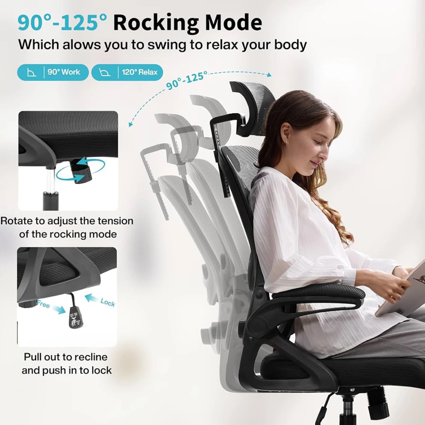 🔥 NEW-rgonomic High Back Mesh Office Chair (400 lbs Capacity) - photo 4