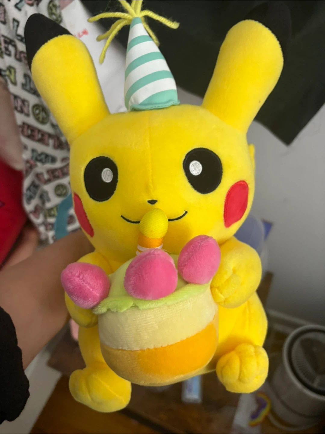 Pokémon Pikachu Plush Toy with Birthday Cake & Hat