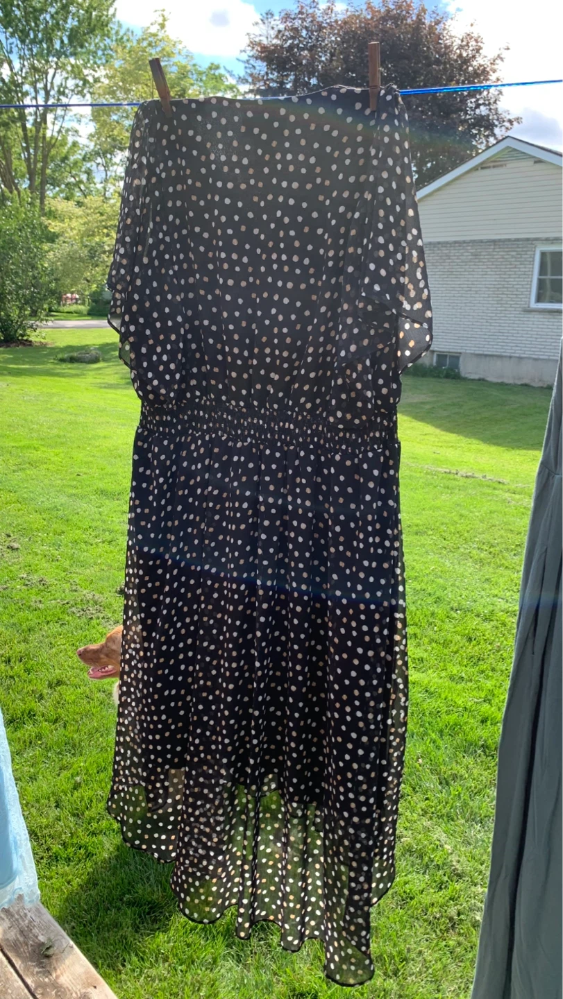 DKNY Women's Polka Dot Dress - Size 18W ⚽️ - photo 2