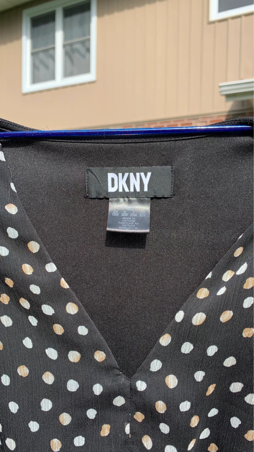 DKNY Women's Polka Dot Dress - Size 18W ⚽️ - photo 3