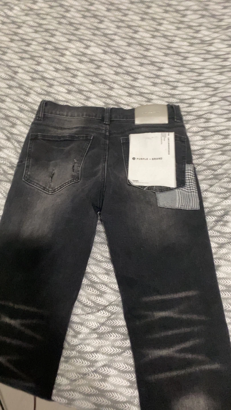 Purple Brand Black Distressed Patchwork Jeans - photo 2