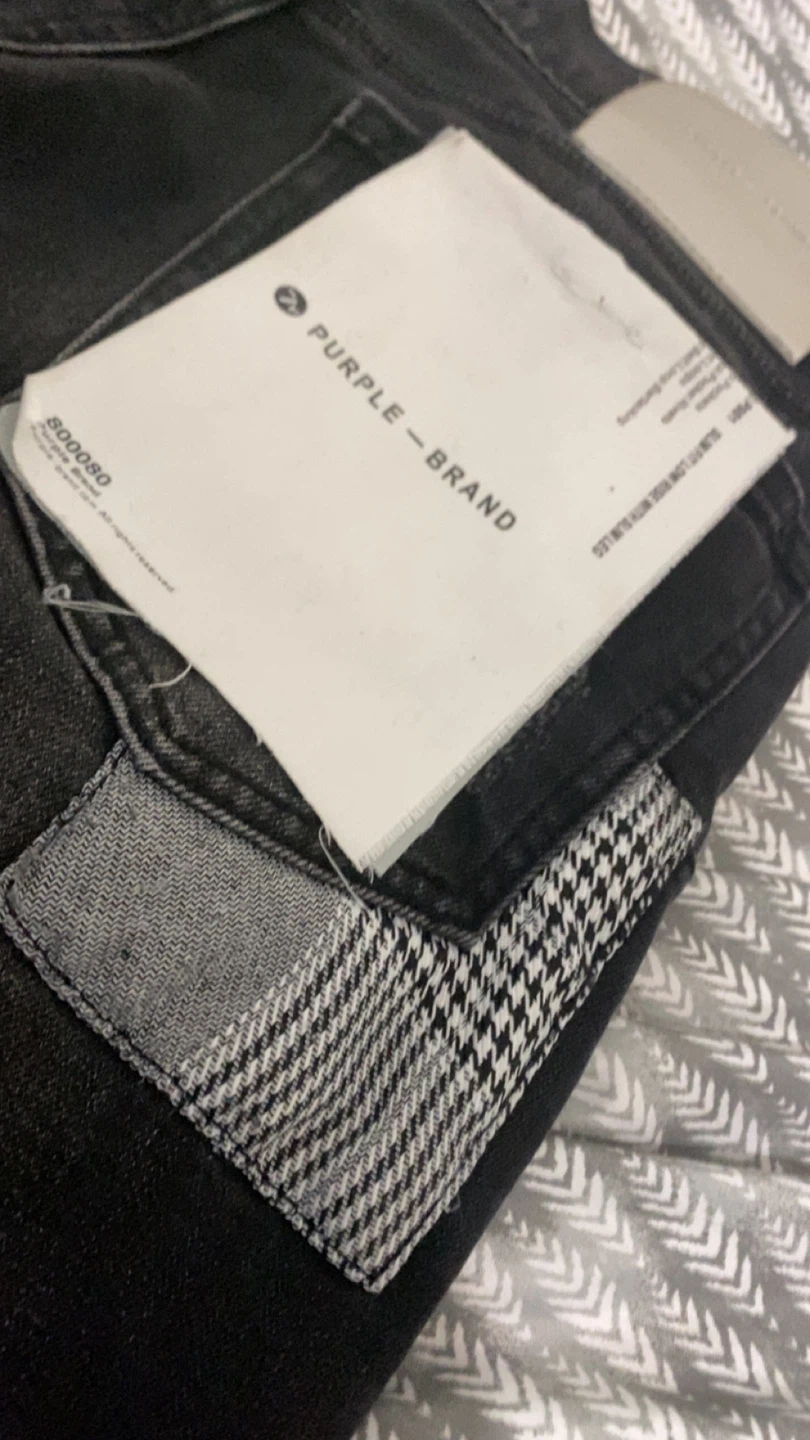 Purple Brand Black Distressed Patchwork Jeans - photo 3