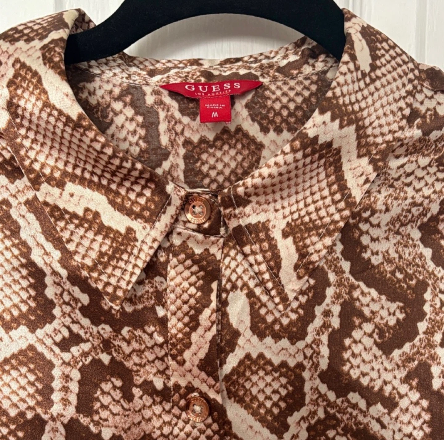 GUESS Snake Print Blouse 🤎🐍 - photo 3
