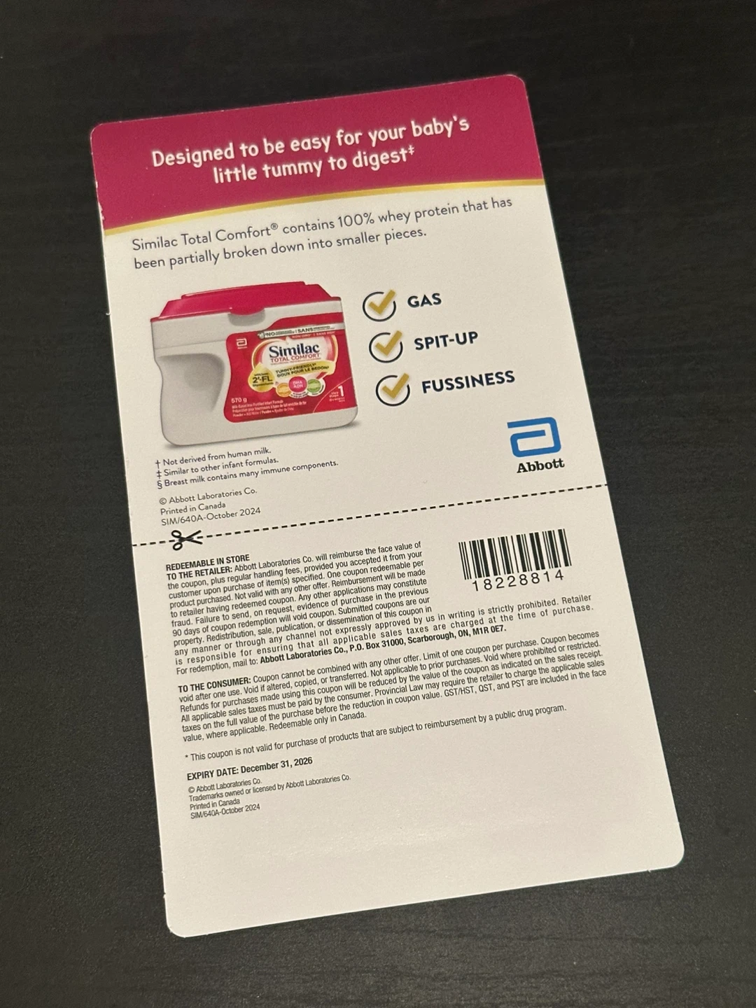 Similac Total Comfort $5 Off Coupon ⚽️ - photo 2
