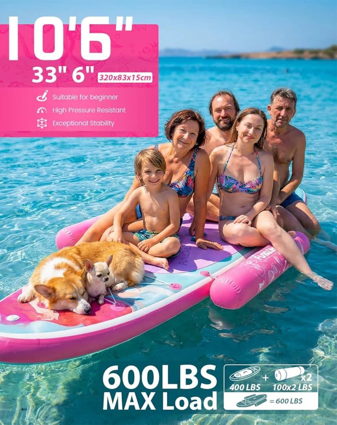 🔥FunWater Inflatable Stand Up Paddle Board 10'6" - photo 3