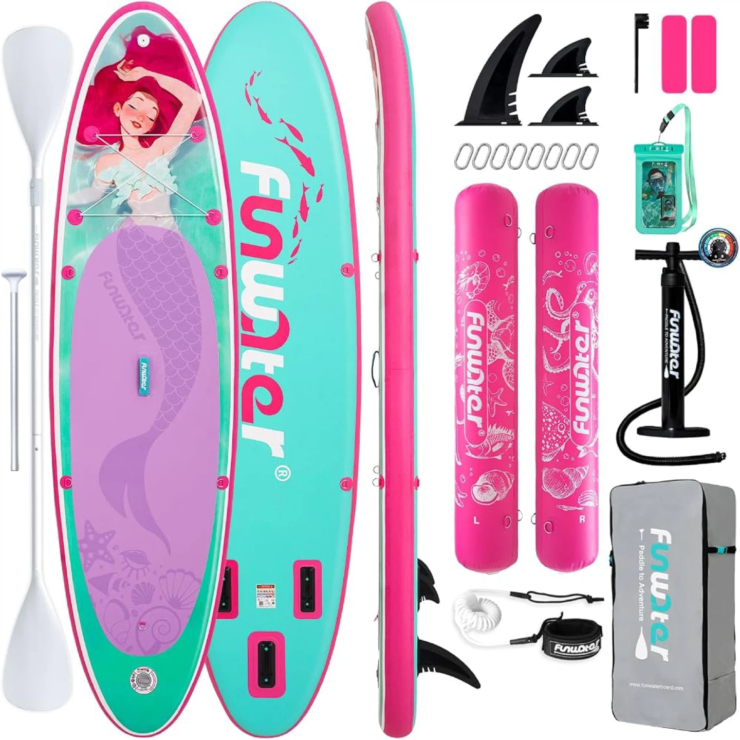 🔥FunWater Inflatable Stand Up Paddle Board 10'6"