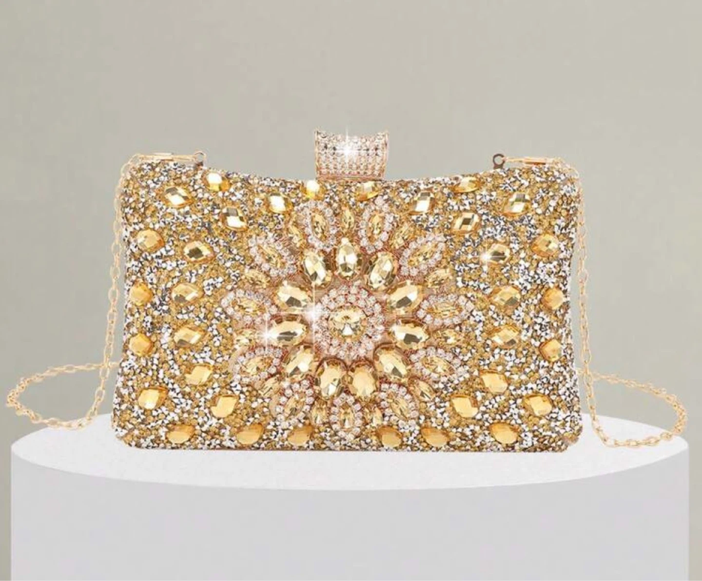 Sparkly Gold Clutch Evening Bag
