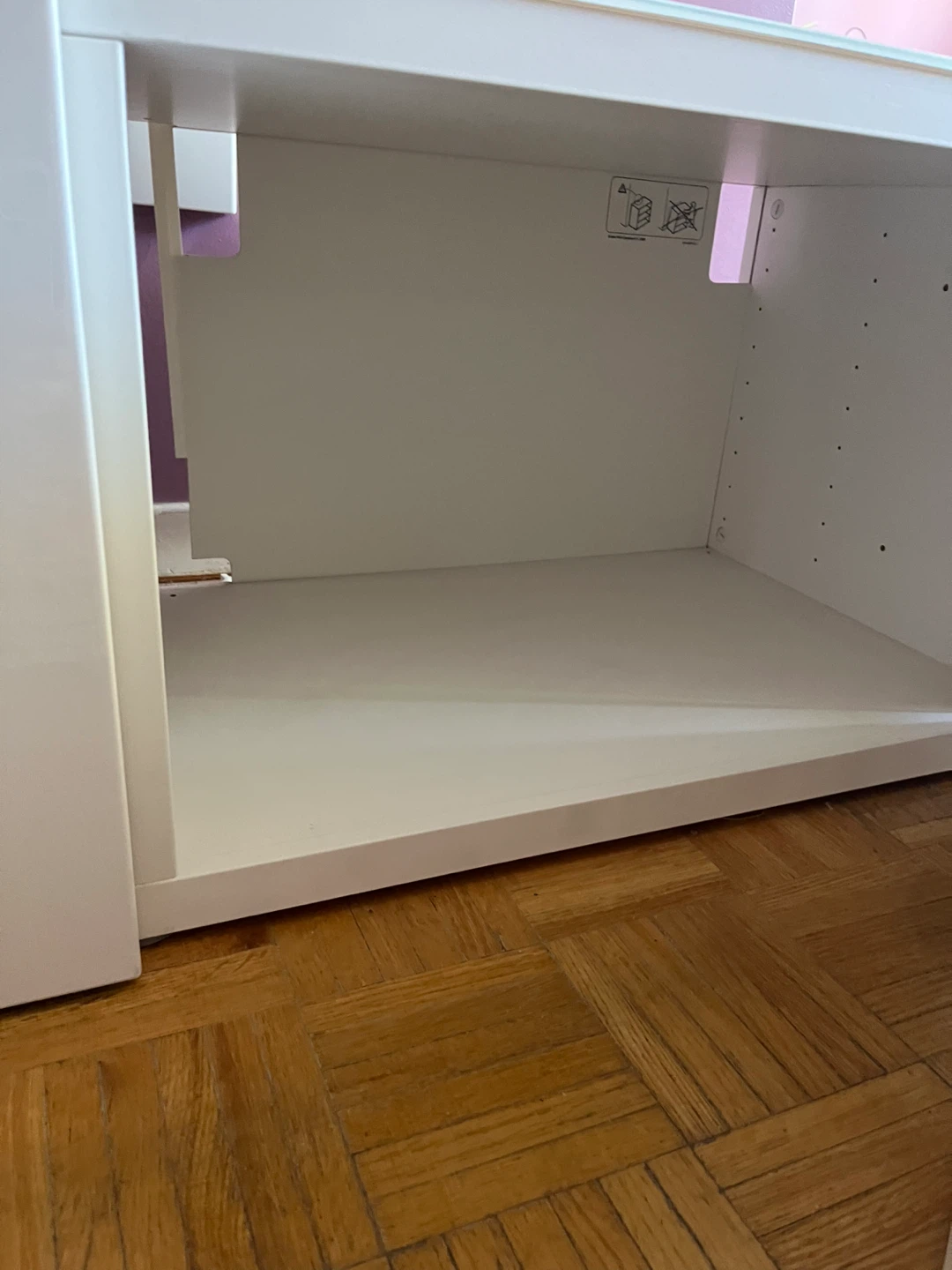 White Media Console / Storage Cabinet - photo 4