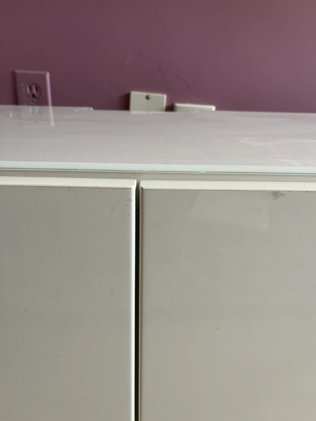 White Media Console / Storage Cabinet - photo 5