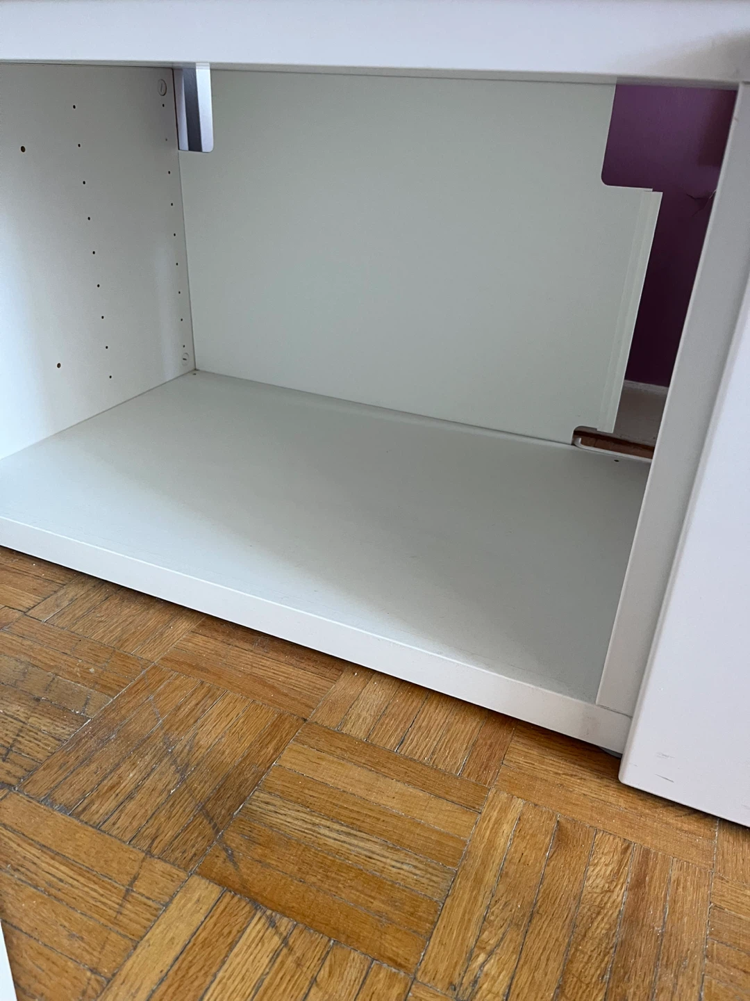 White Media Console / Storage Cabinet - photo 3