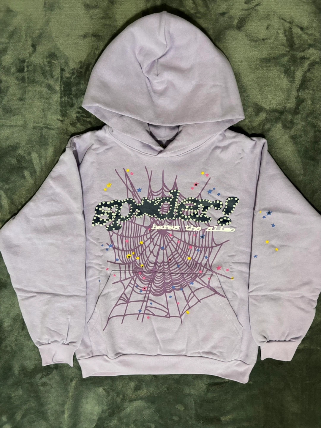 BRAND NEW SP5DER HOODIE COLOUR PURPLE SIZE SMALL🕷️