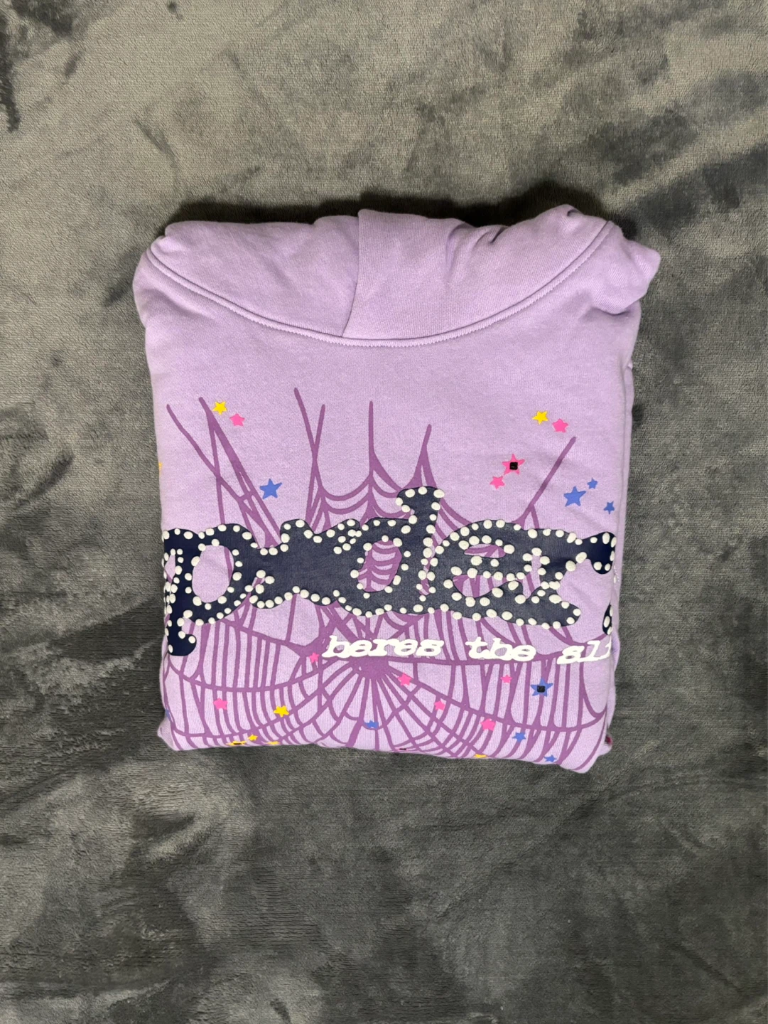 BRAND NEW SP5DER HOODIE COLOUR PURPLE SIZE SMALL🕷️ - photo 5