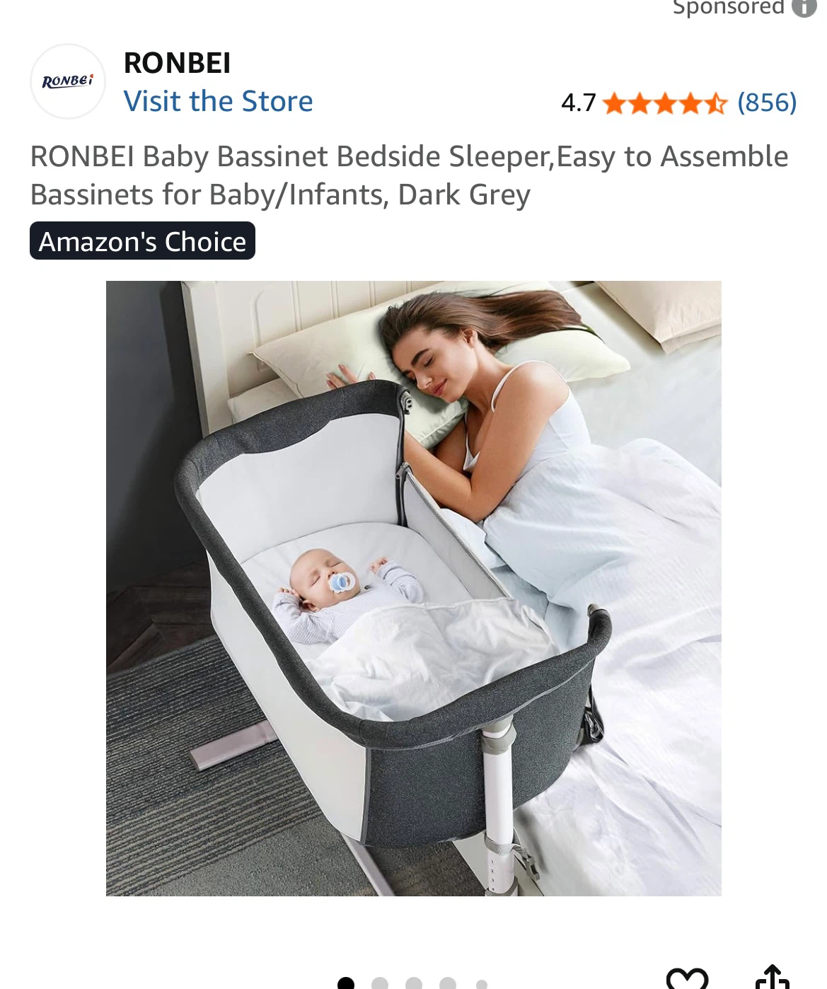 Ronbei Bedside Bassinet & Sleeper