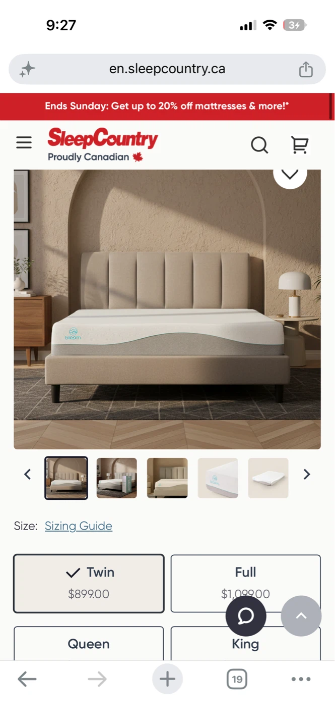 Bloom Twin Mattress + Bed frame