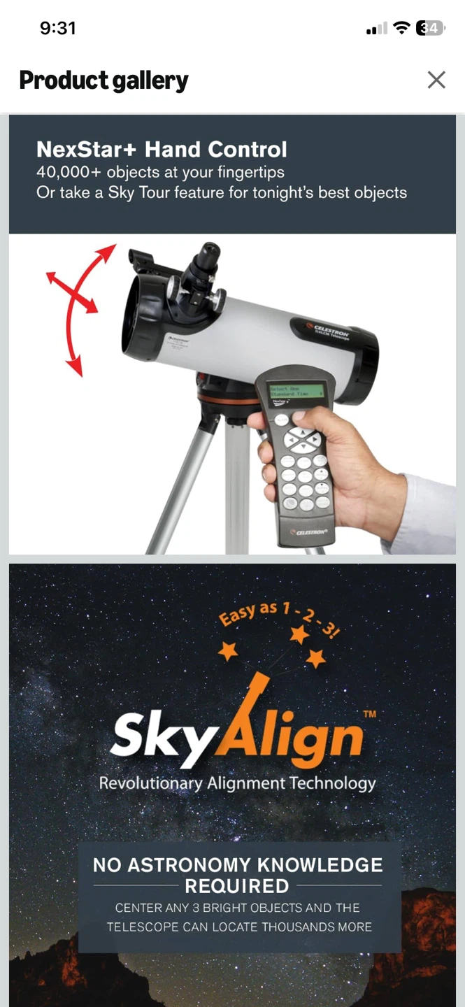 95% New Celestron 114LCM Computerized Newtonian Telescope - photo 5