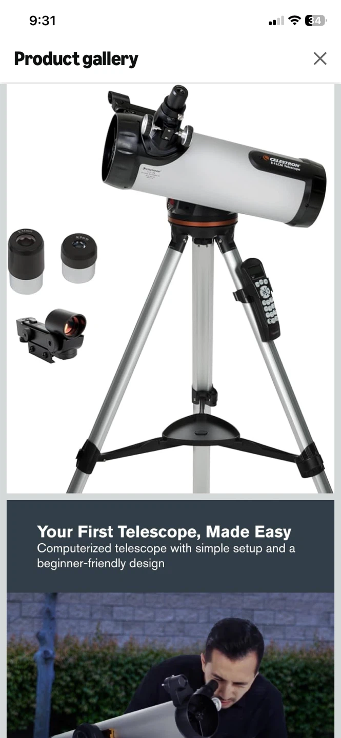 95% New Celestron 114LCM Computerized Newtonian Telescope - photo 4