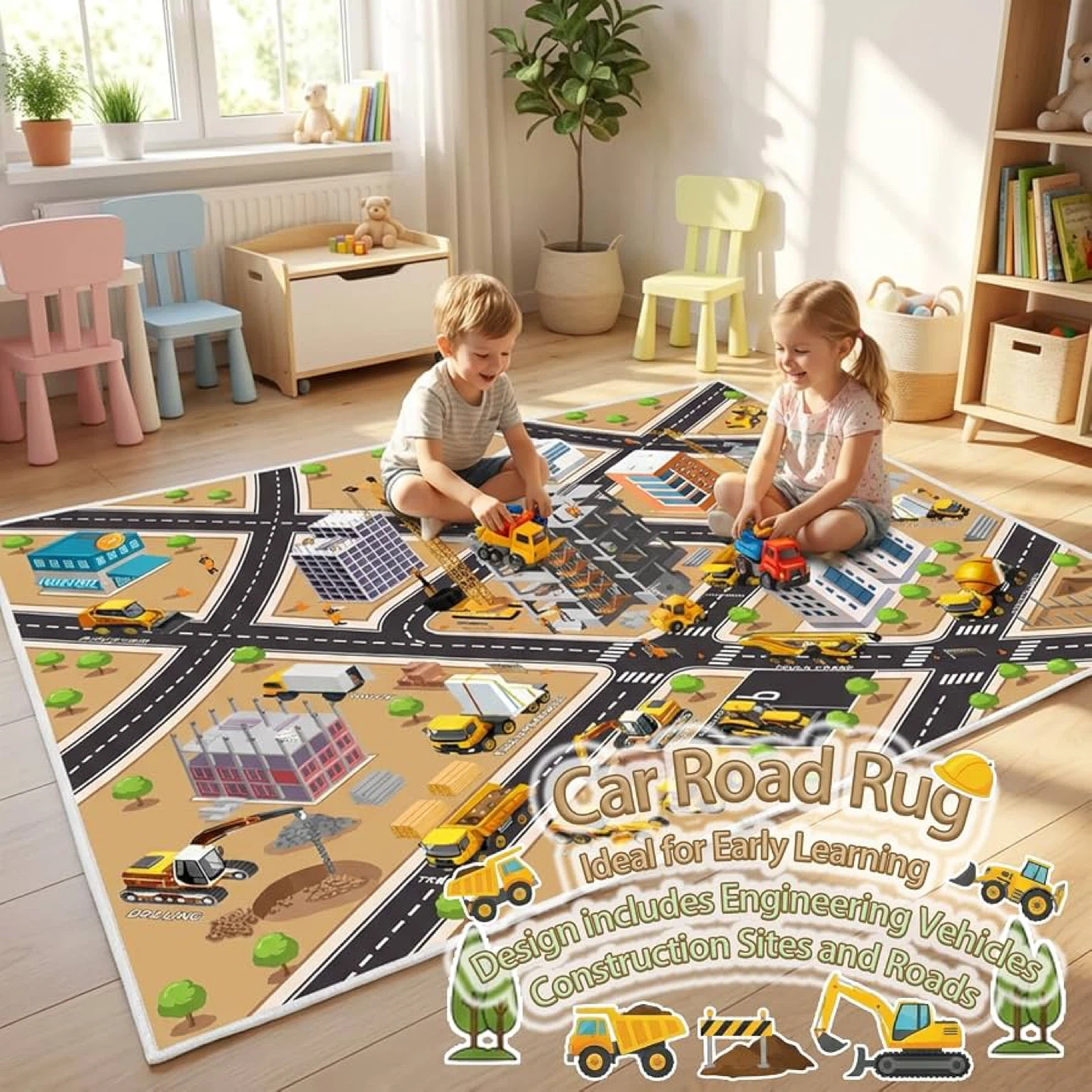 🔥 Brand NEW – Rug Play Mat 5x7 Ft (Faux Wool, Non-Slip) - photo 3