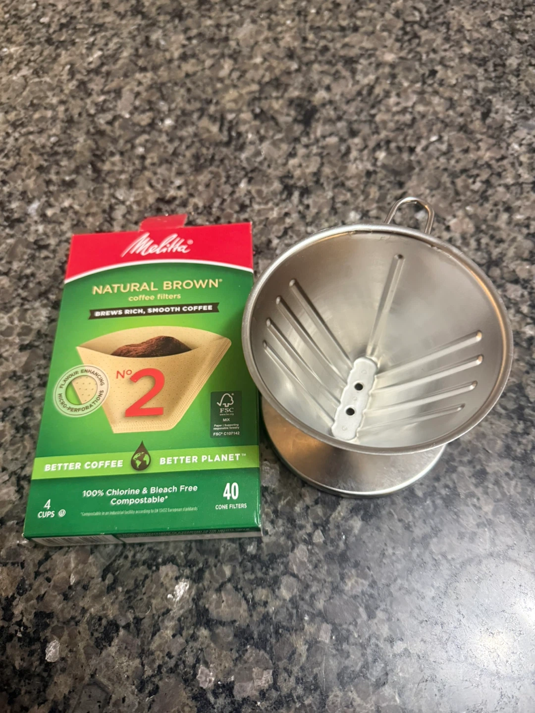 MUJI Metal Pour-Over Dripper & Coffee Filters