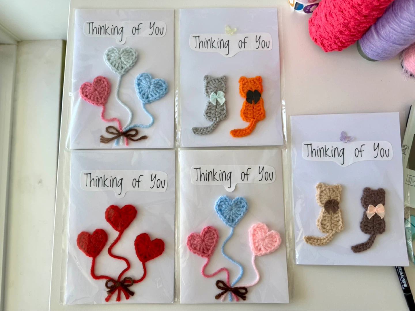 Clearance!! Crochet handmade greeting cards