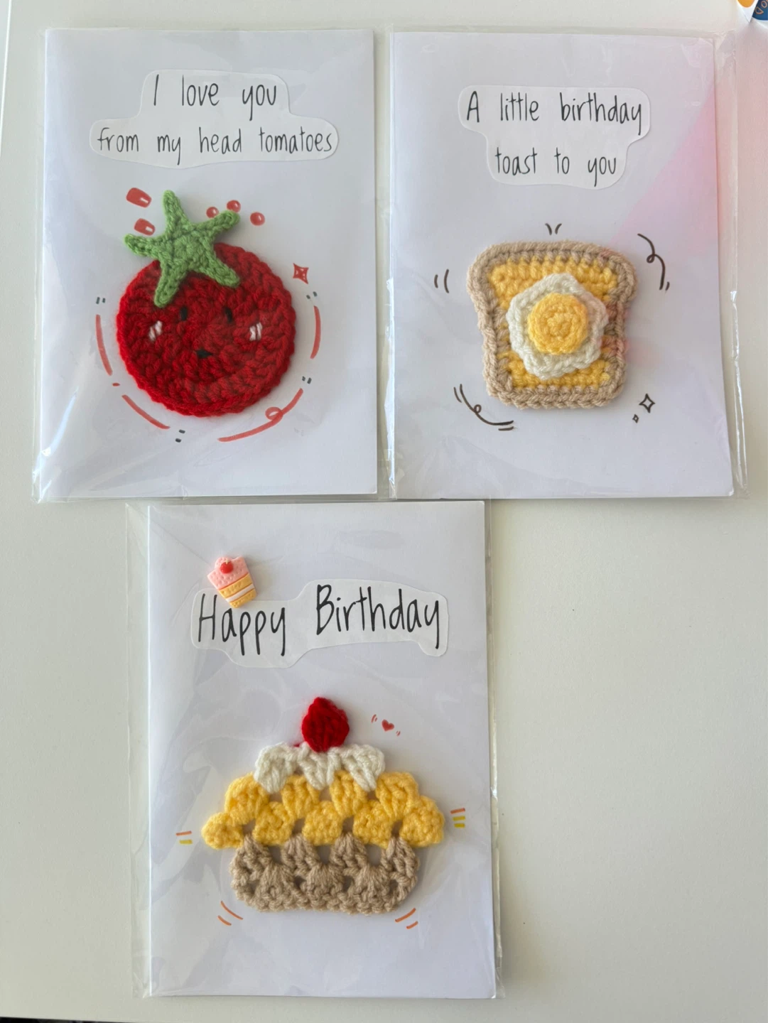 Clearance!! Crochet handmade greeting cards