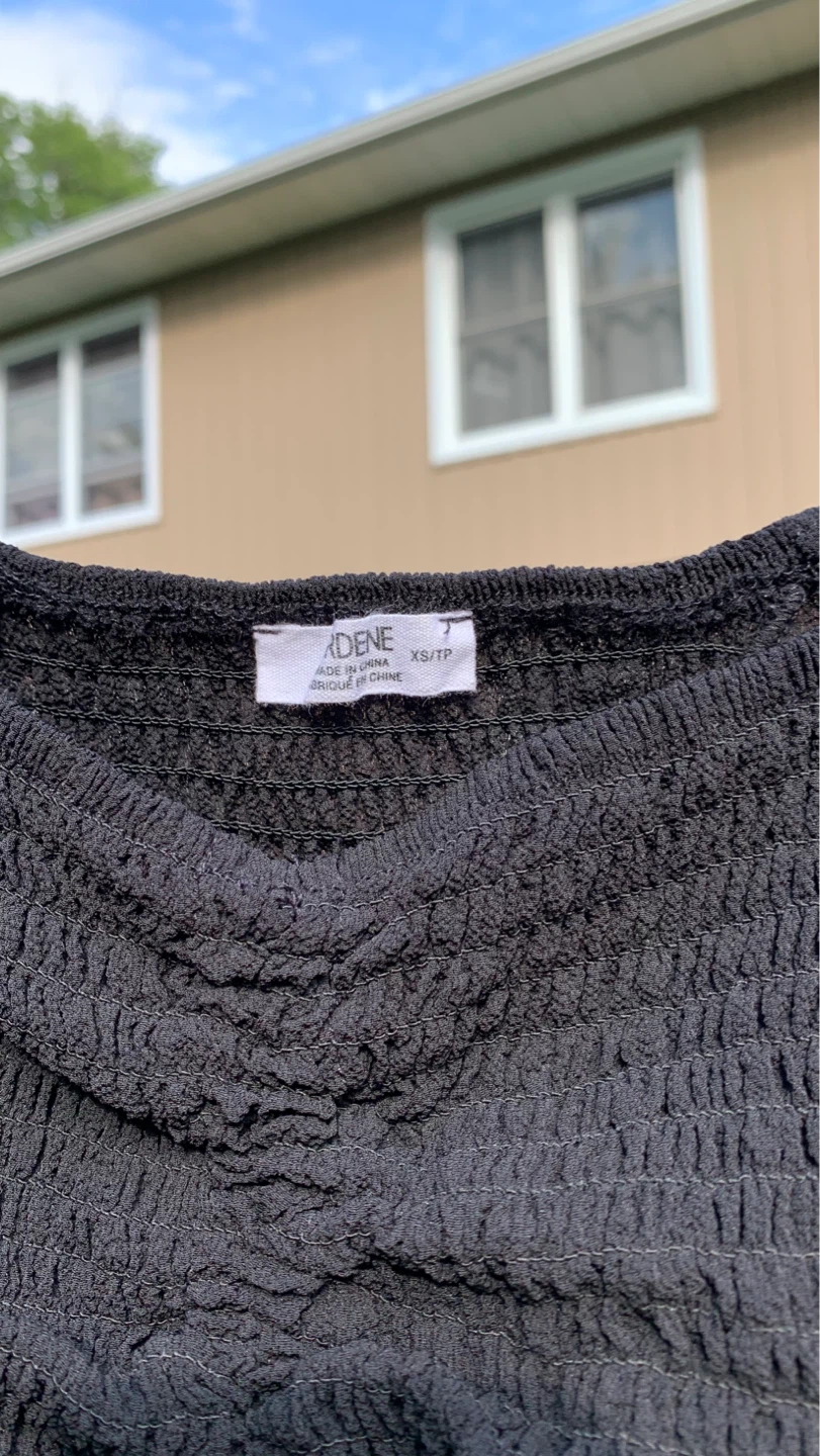 Ardene XS Black Smocked Crop Top - ⚽️ - photo 3