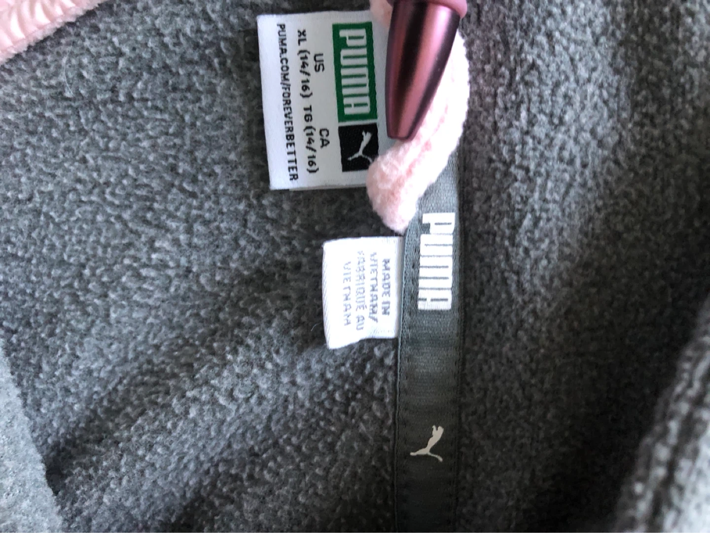 Puma Fleece Pullover - Pink/Grey - photo 4