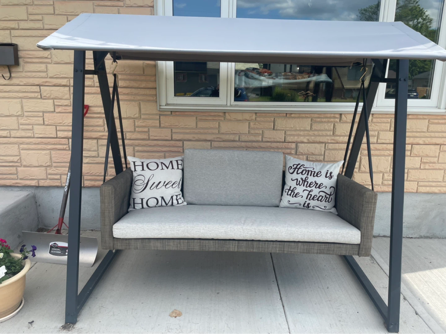 Outdoor Swing Chair with Canopy - photo 2